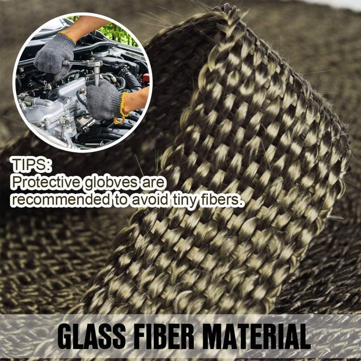 Titanium Exhaust Heat Wrap Roll