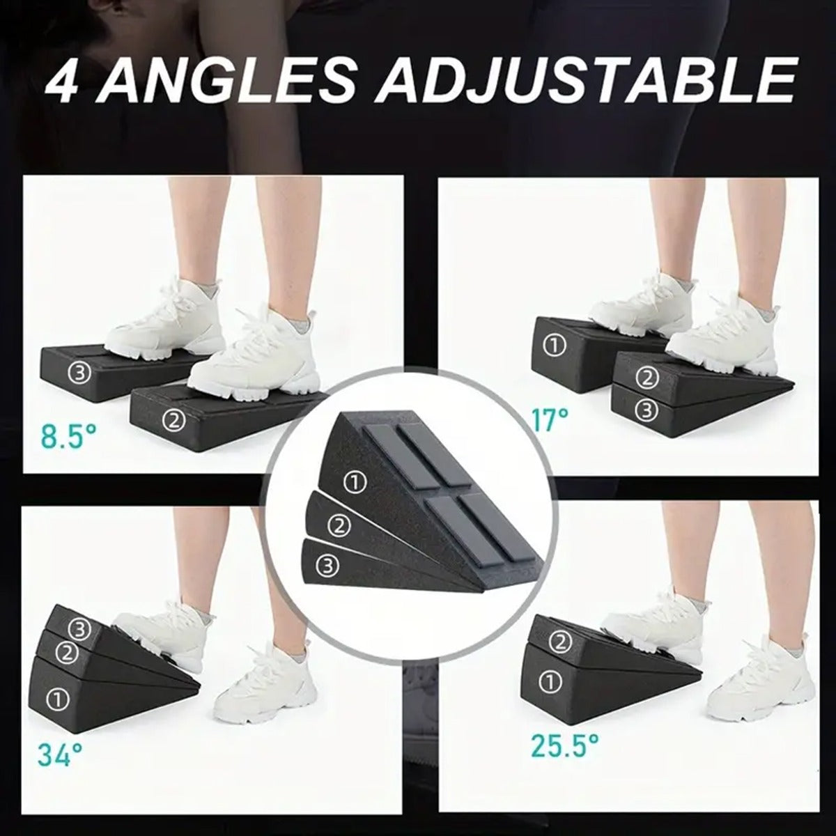 3pc Foot Pad, Stepping Board For Squat
