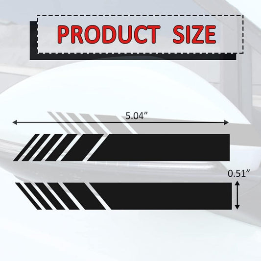 2pcs Car Rear View Mirror Stickers Decor