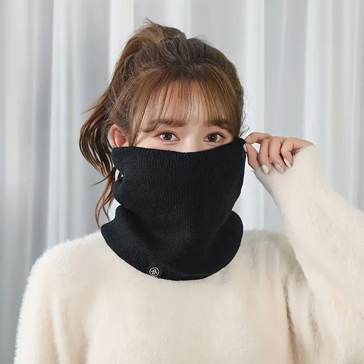 Unisex Fleece Lined Infinity Scarf Solid Color