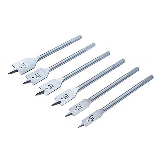 6 Pieces Hex Shank Flat Drill Bit Set