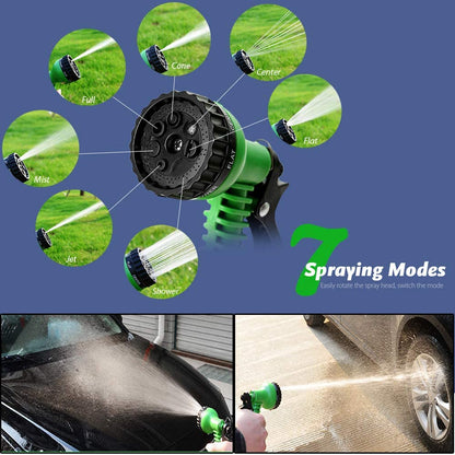 Garden Flexible Hose Pipe 7 Sprayer 50FT