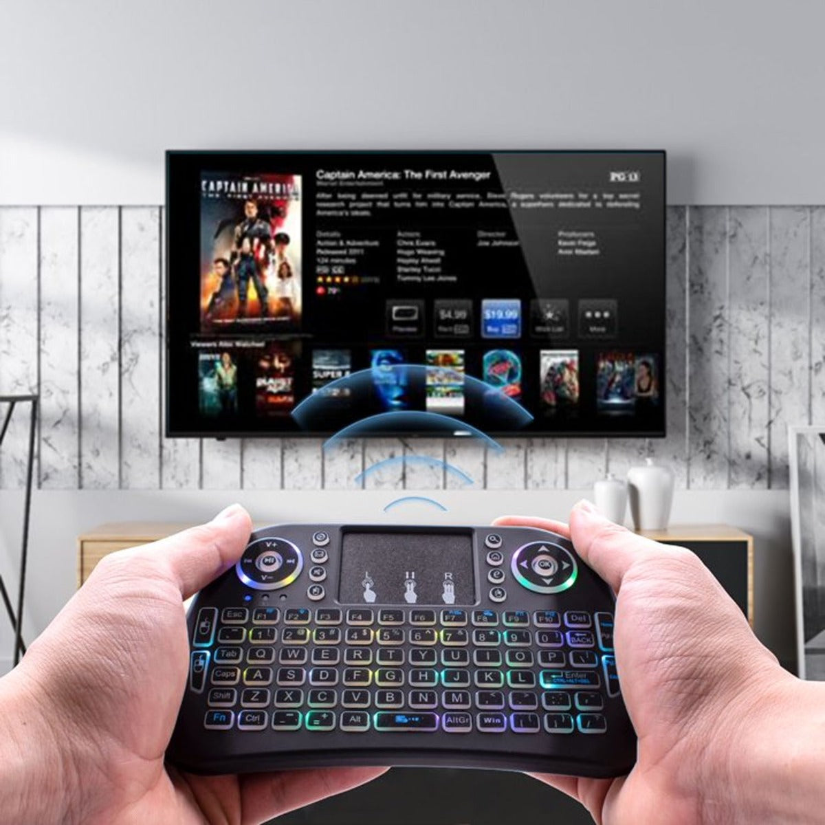 Mini 2.4G Air Mouse Wireless Keyboard with Touchpad
