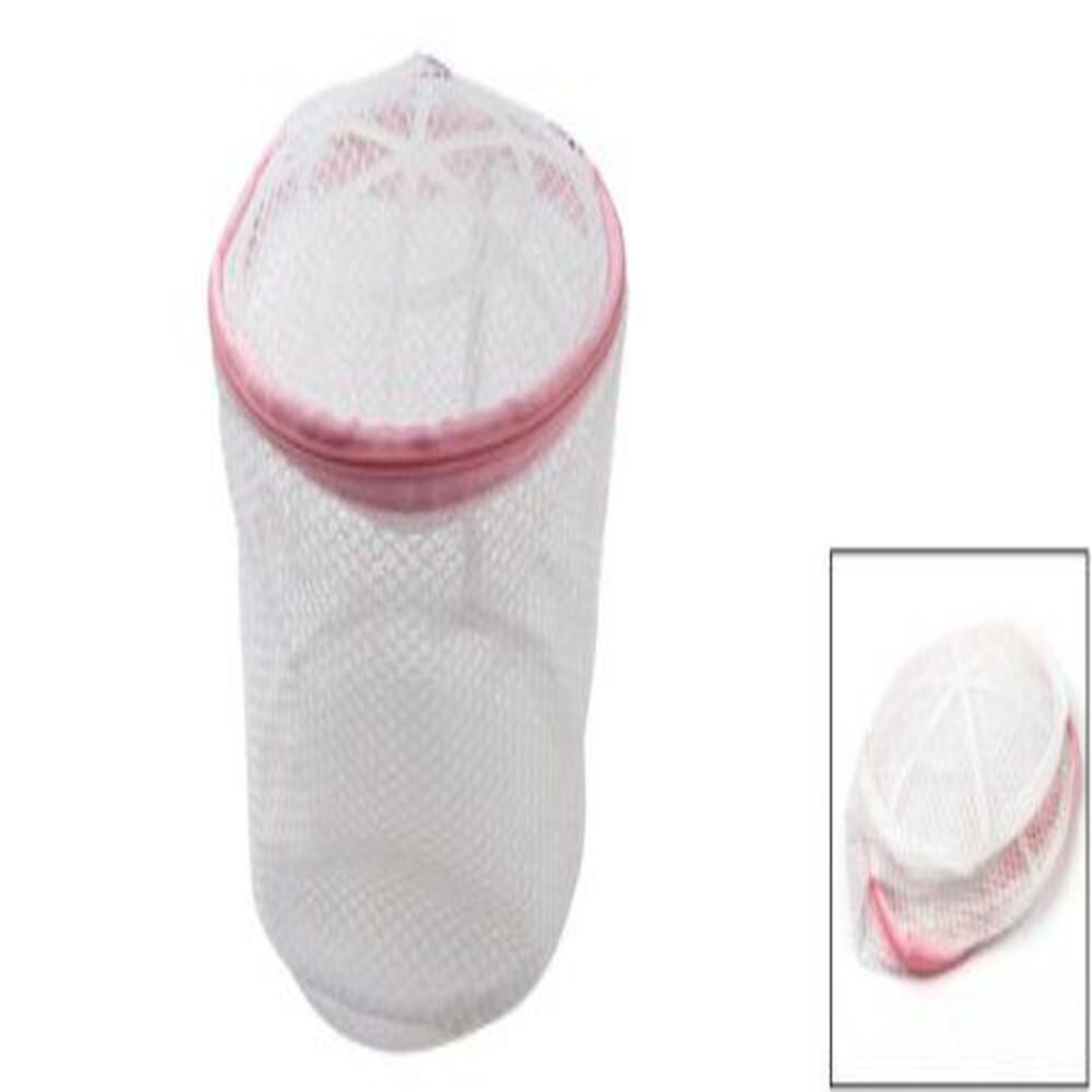 Bathroom Woman Lingerie Bra Plastic Frame Meshy Laundry Basket White