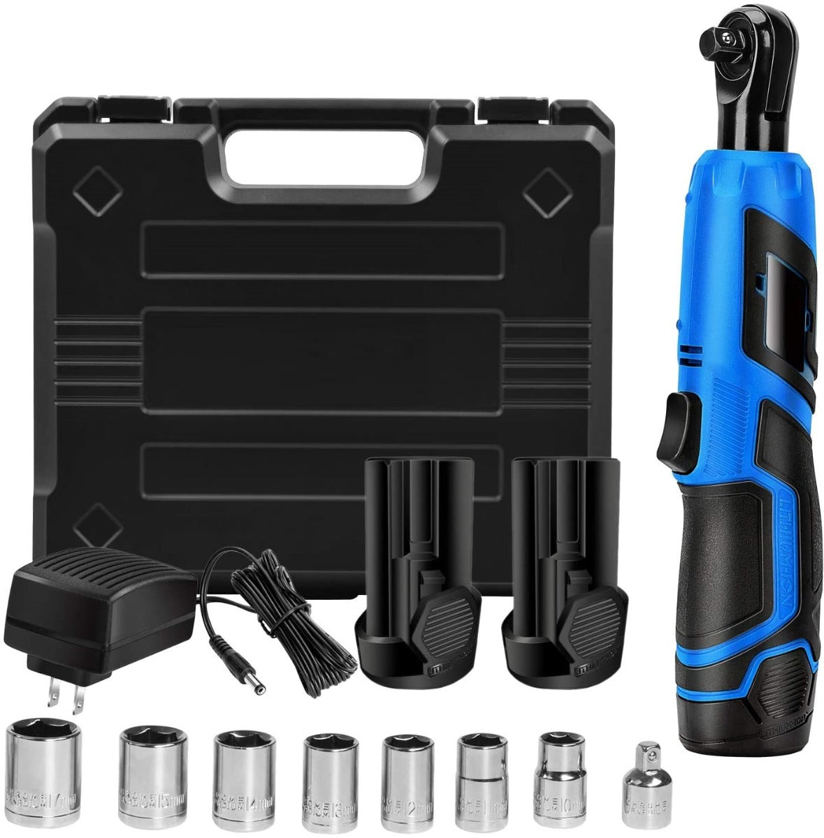 3/8'' 12V Cordless Electric Ratchet Wrench Kit