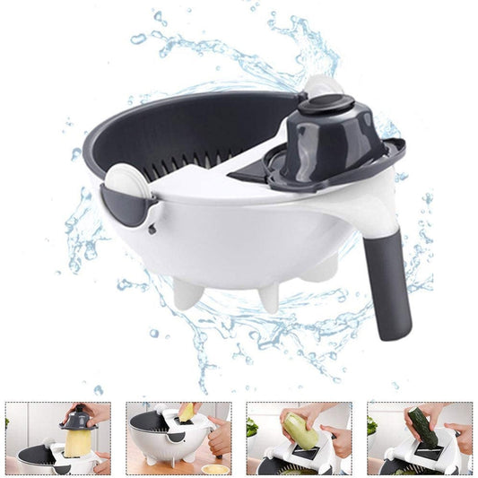 9 in 1 Vegetable Cutter with Drain Basket