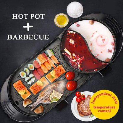 Electric Grill with hot pot