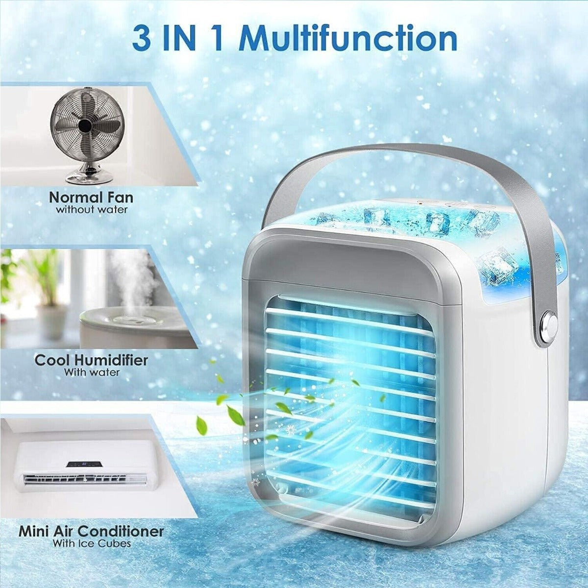 3-in-1 Portable Mini Air Conditioner Fan