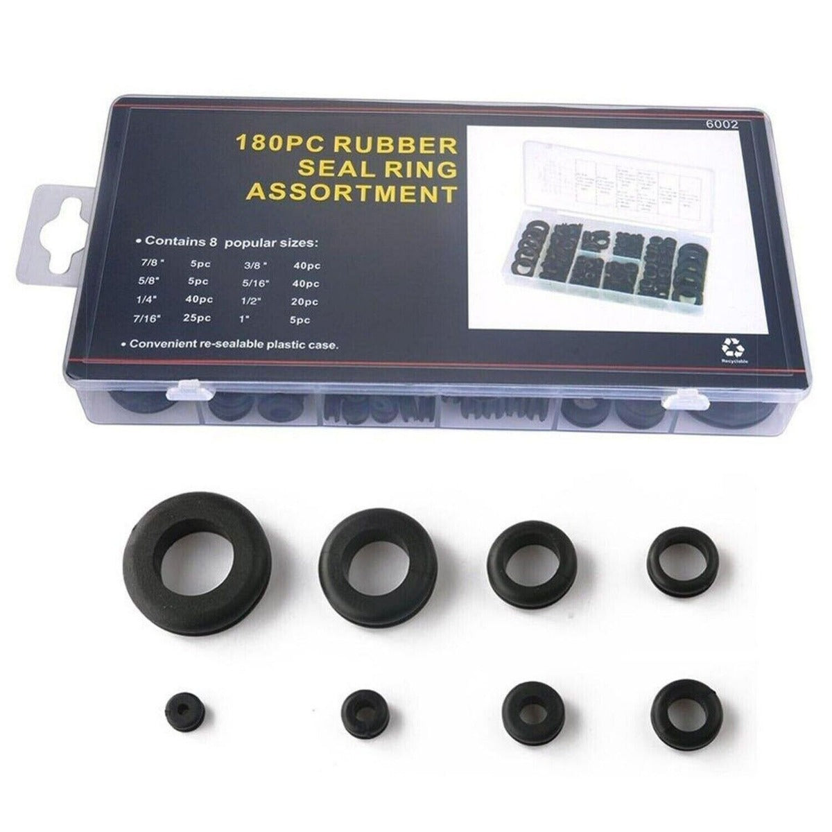 180pcs Rubber Grommet Set