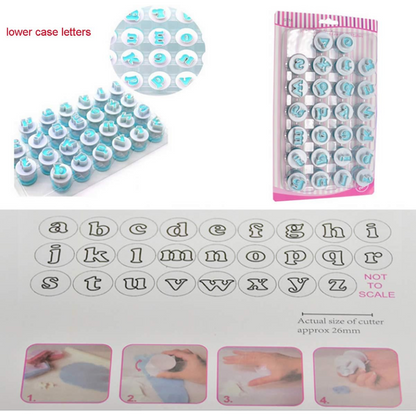 Alphabet Number Letter Mould-26pcs Lowercase Letter