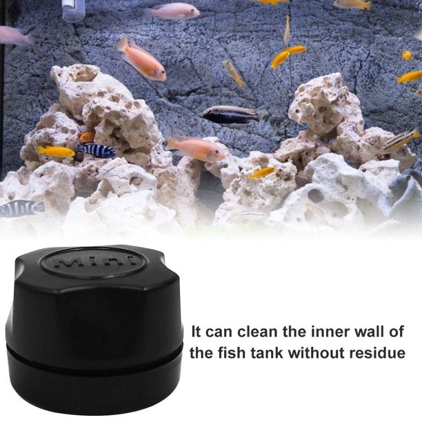 Fish Tank Magnetic Clean Brush-Black