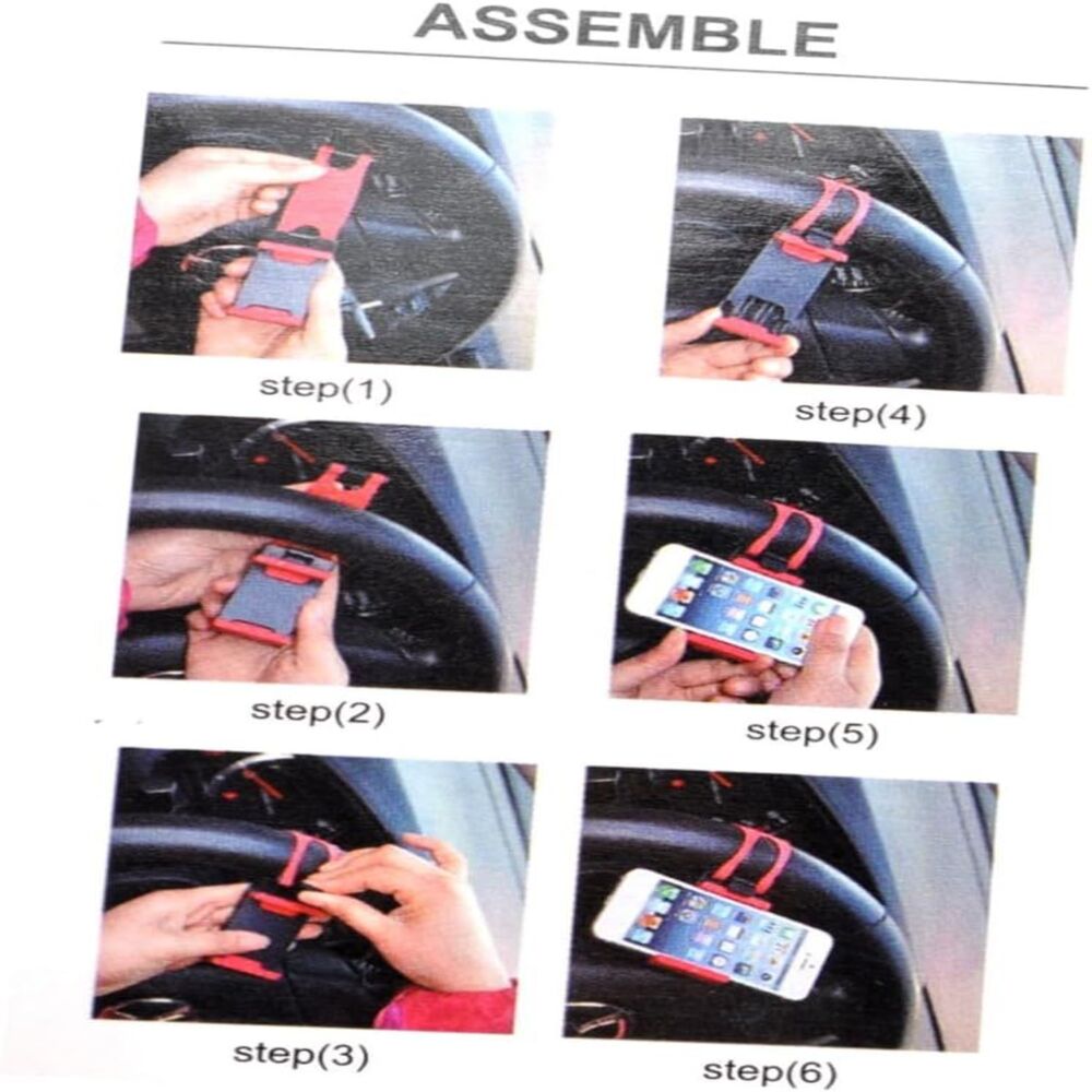 1pcs Car Automotive Steering Wheels Vehicle Phone Mount Steering Wheel Phone Holder