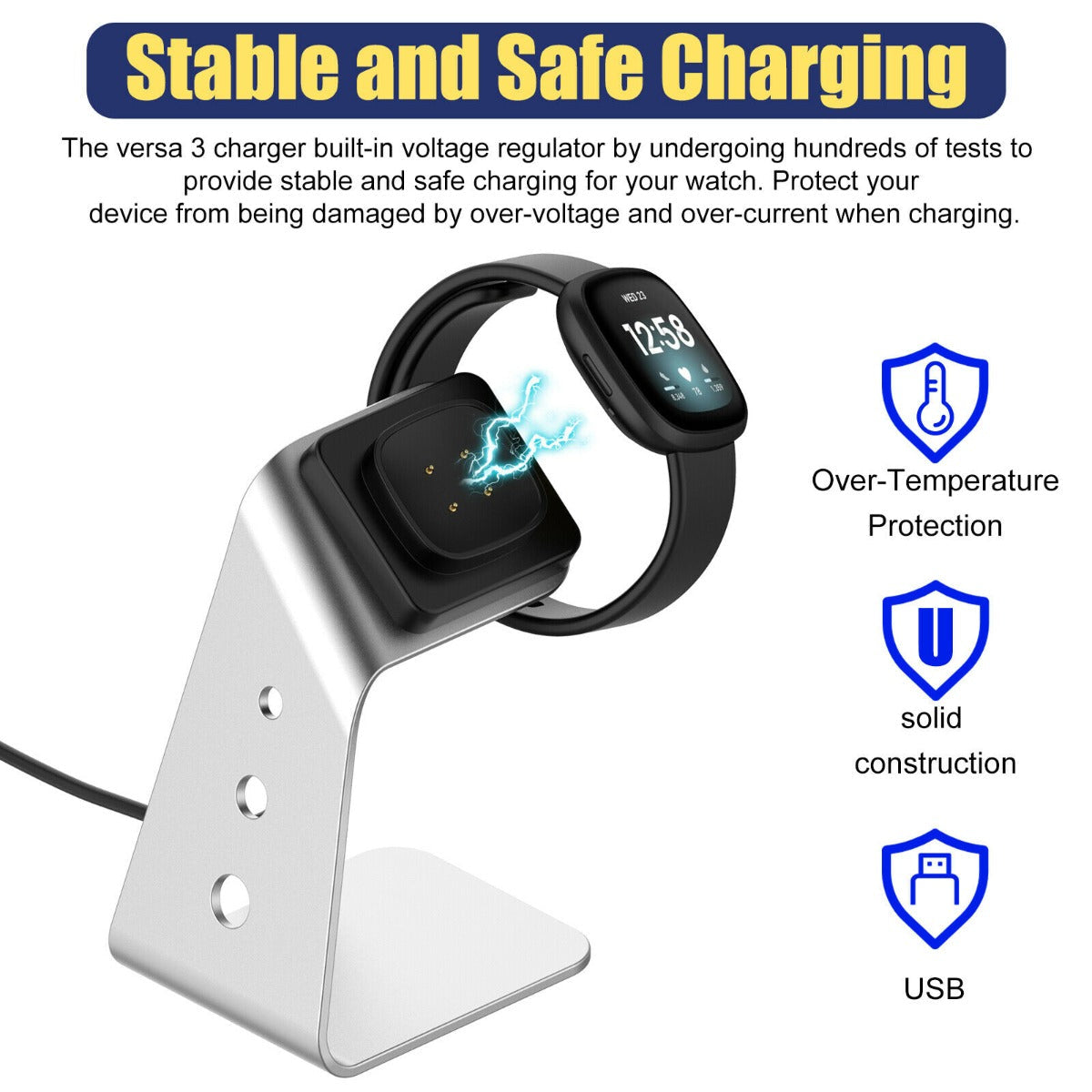 Stand Charger For Smart Watch 3 (Grey)