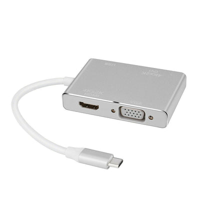 Type-C to DVI HDTV VGA Multiport Display Adapter
