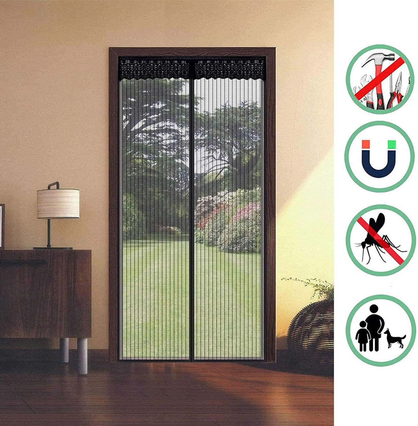 Magnetic Door Mesh Net
