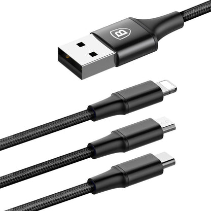 3-in-1 Cable Micro+8Pin+Type-C