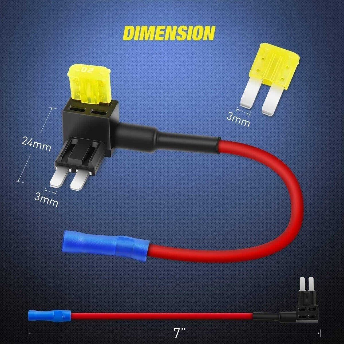 5PCS 12V 20 Amp Mini Car Add-a-circuit Fuse