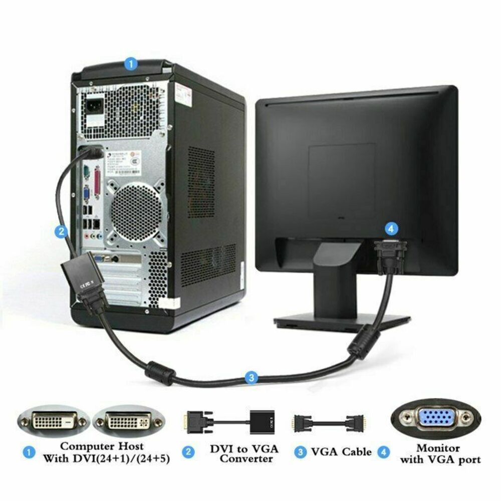 DVI-D male to VGA Female Adaptor