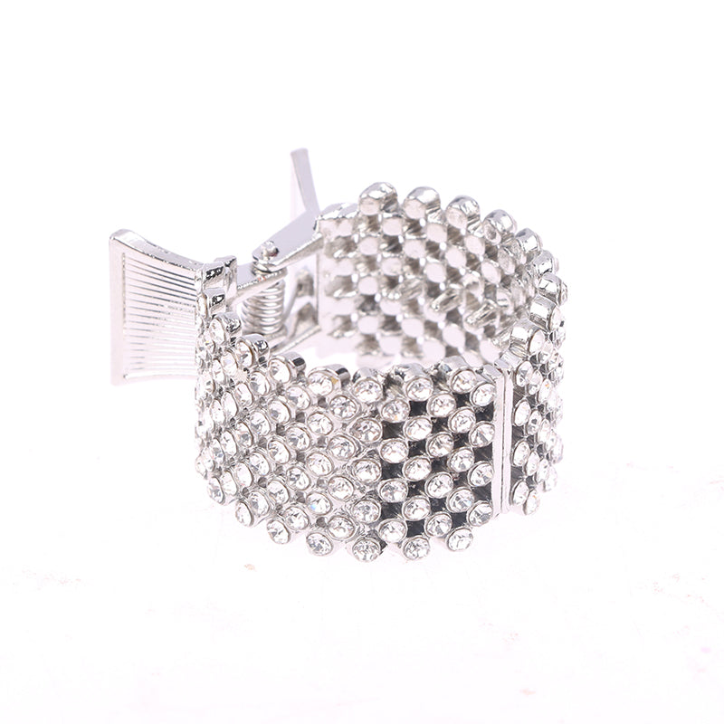 Elegant Faux Pearl Rhinestone Hair Clips
