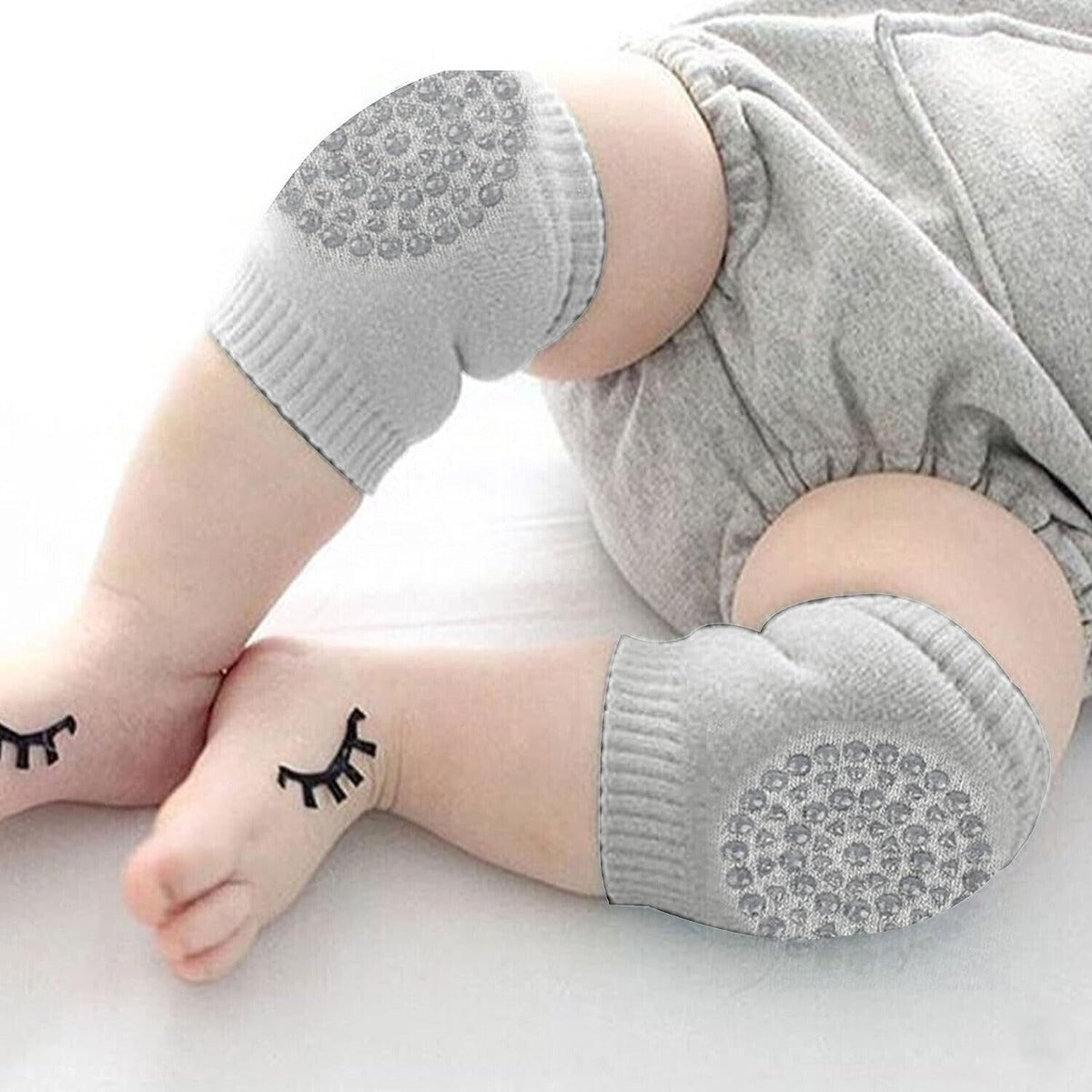 Baby Crawling Cushion Knee Pads Grey