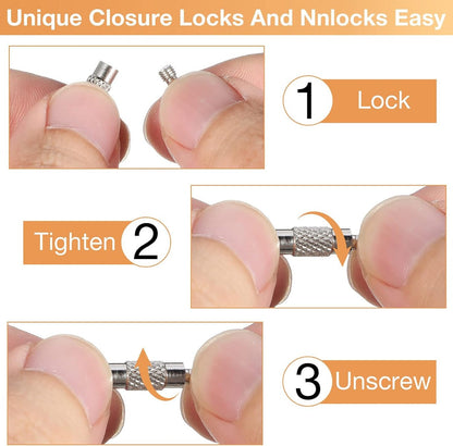 10pcs - Stainless Steel Wire Keychain Cable