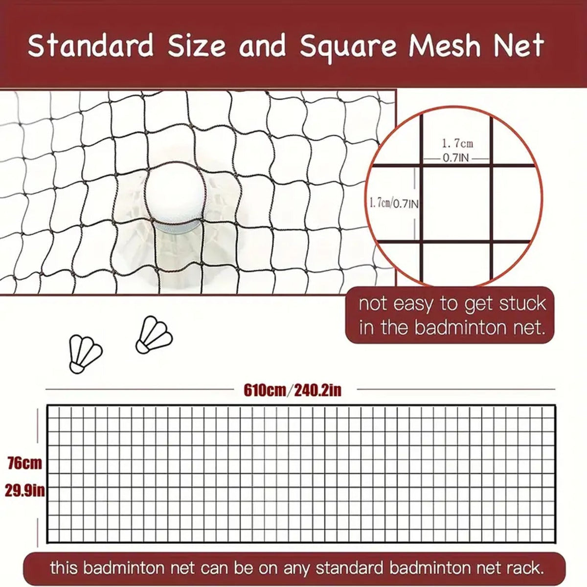 Badminton Replacement Net