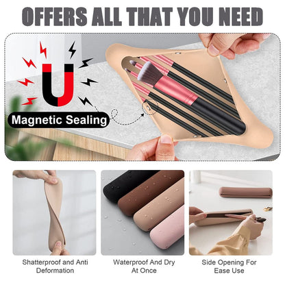 Portable Silicone Makeup Brush Holder