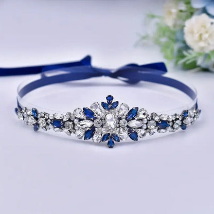 Elegant Bridal Dress Rhinestone Waist Band