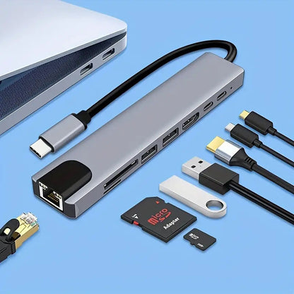 8 In 1 USB- C Hub Adapter