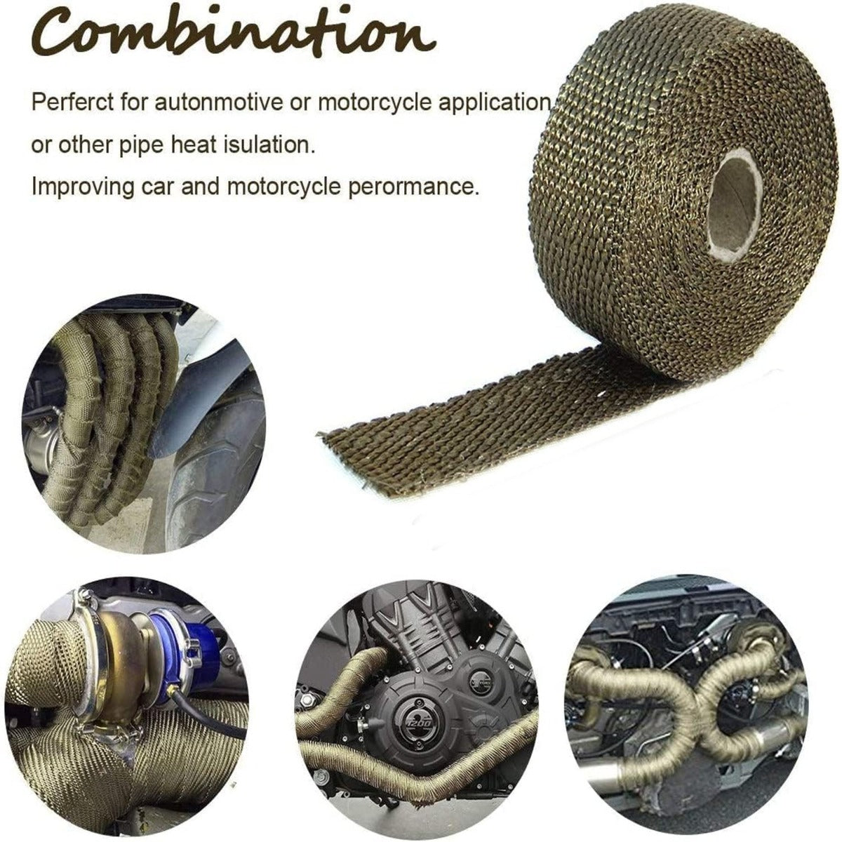 Titanium Exhaust Heat Wrap Roll