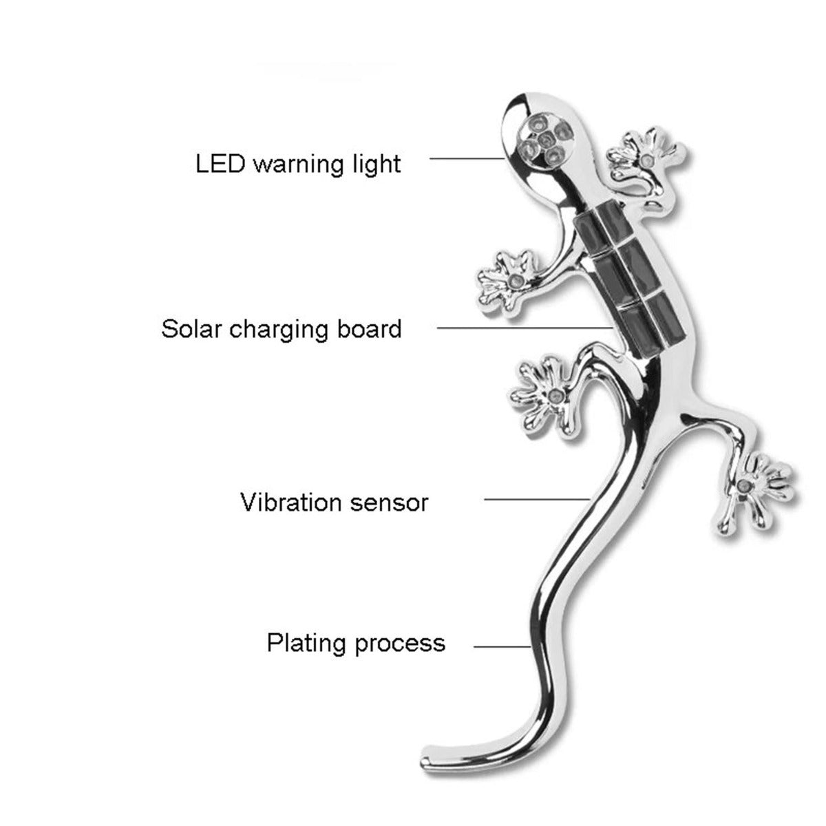 Led Car Gecko Solar Warning Signal Light
