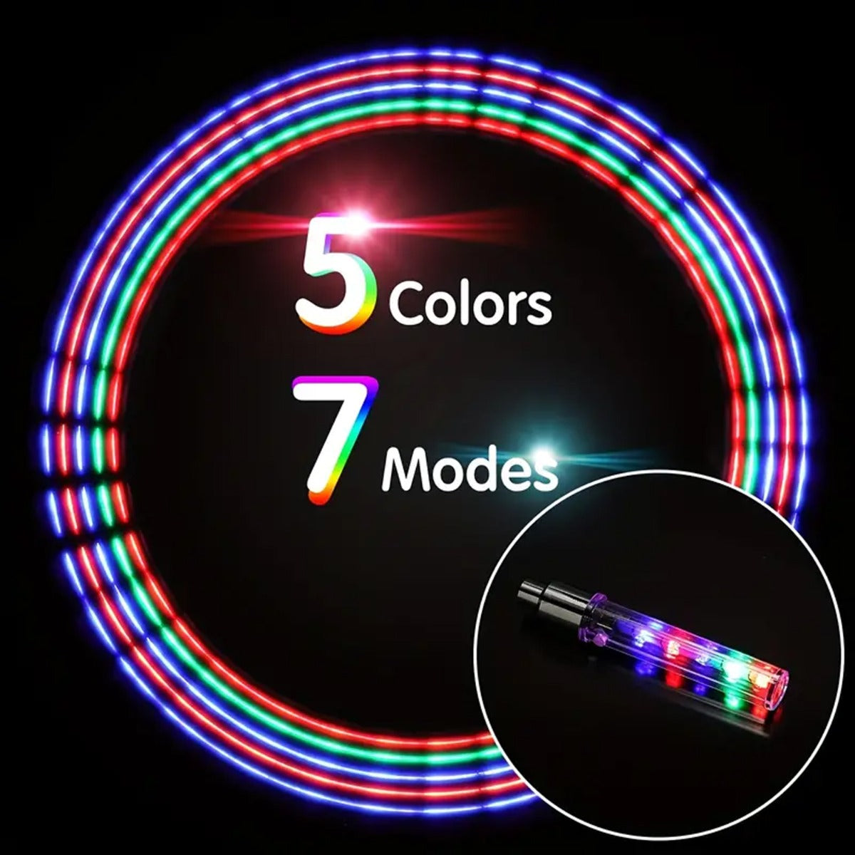2Pcs Bike Car LED Bike Wheel Tire Valve