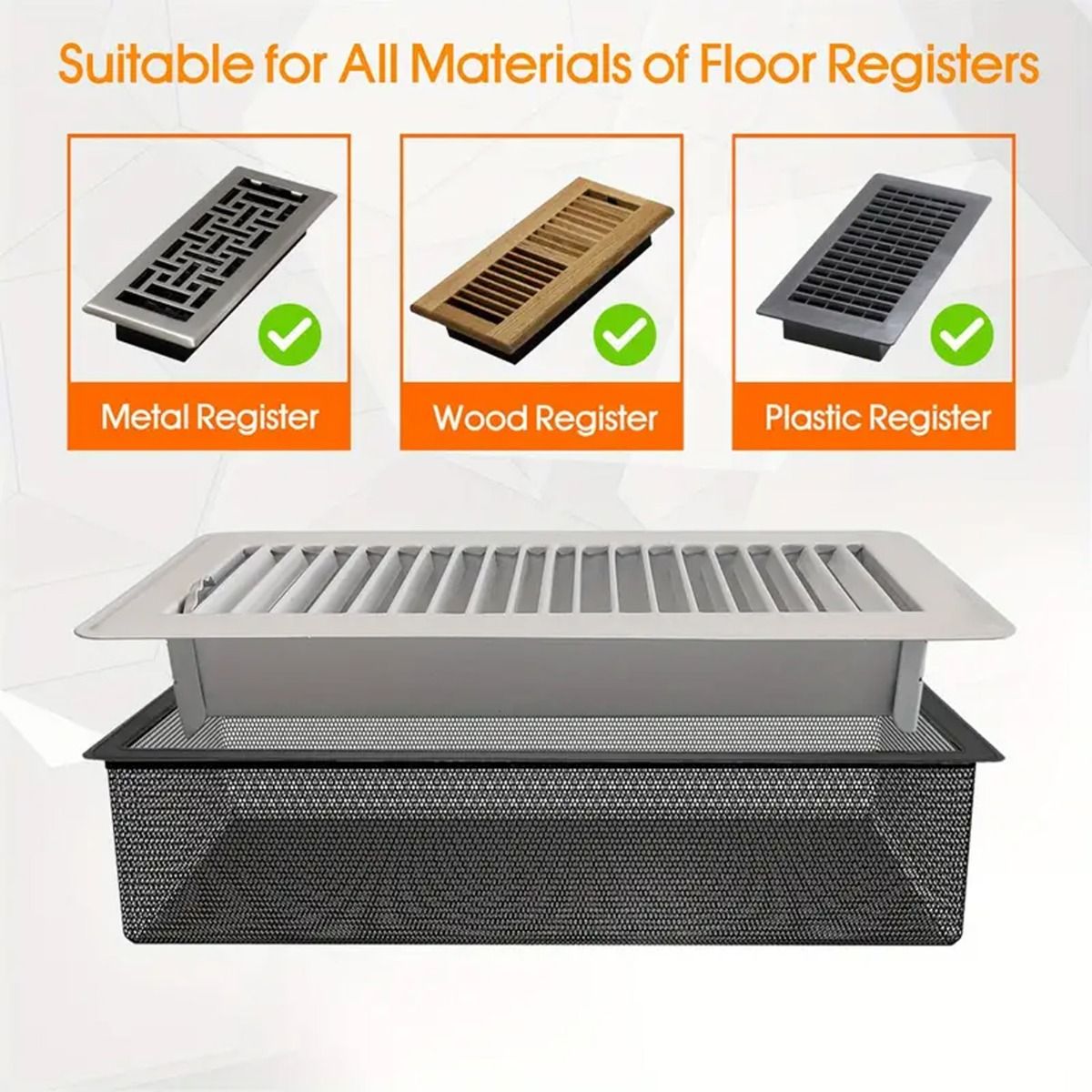 2 Pcs Floor Register Filters Vent Cover