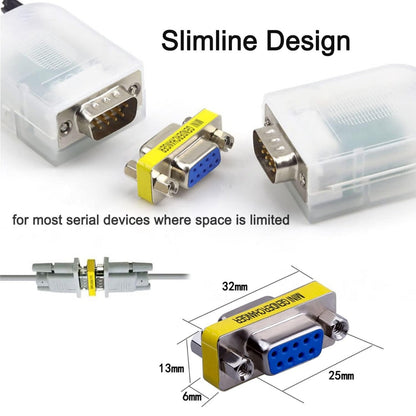 DB9 Serial FEMALE TO FEMALE GENDER CHANGER ADAPTER