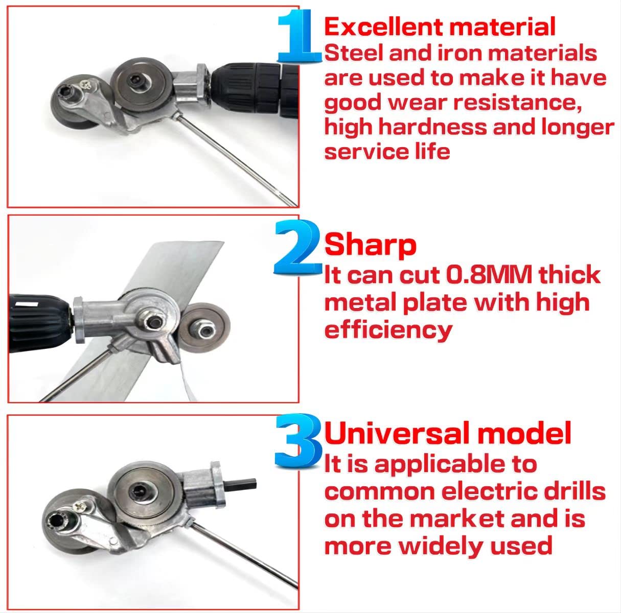 Electric Drill Plate Cutter Set