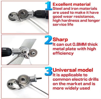 Electric Drill Plate Cutter Set