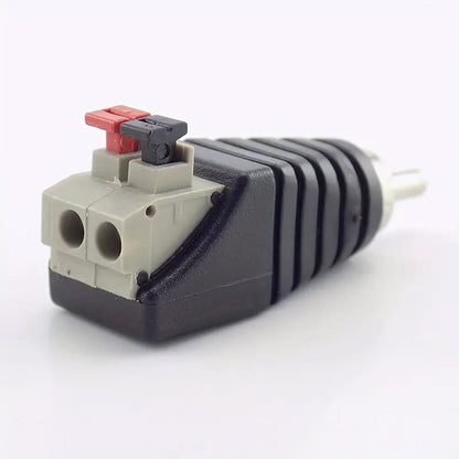 Speaker Wire To Audio Male RCA Connector Adapter