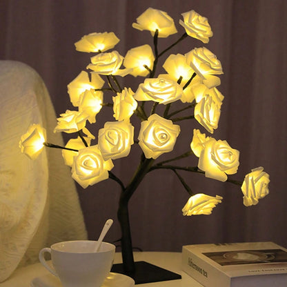 24 Rose LED Tree Desk Lamp