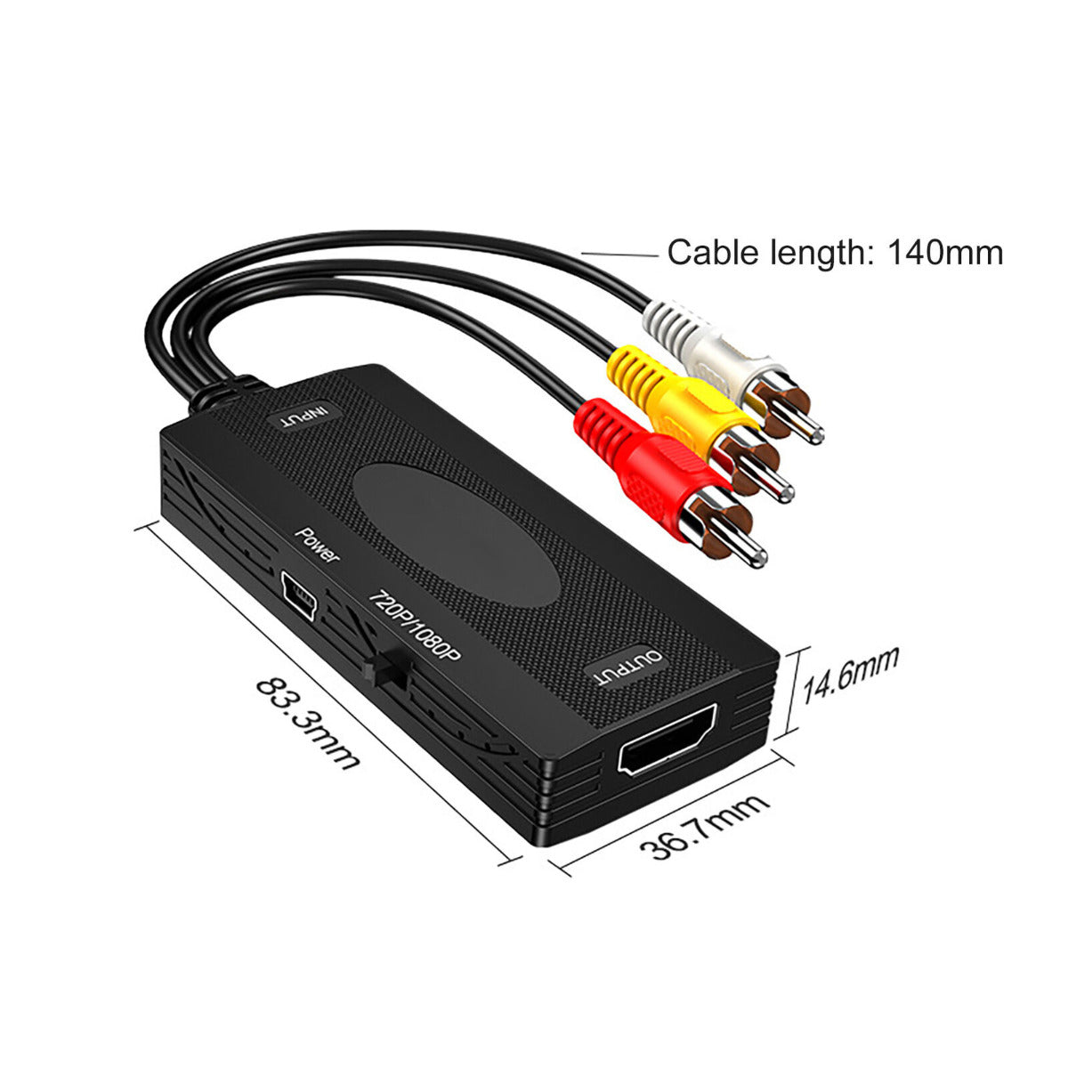 HDTV to Composite AV Converter Adapter, Video & Audio
