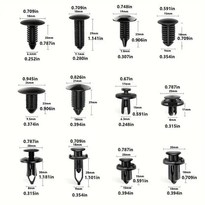 Car Bumper Retainer Clips Plastic Rivets Fasteners