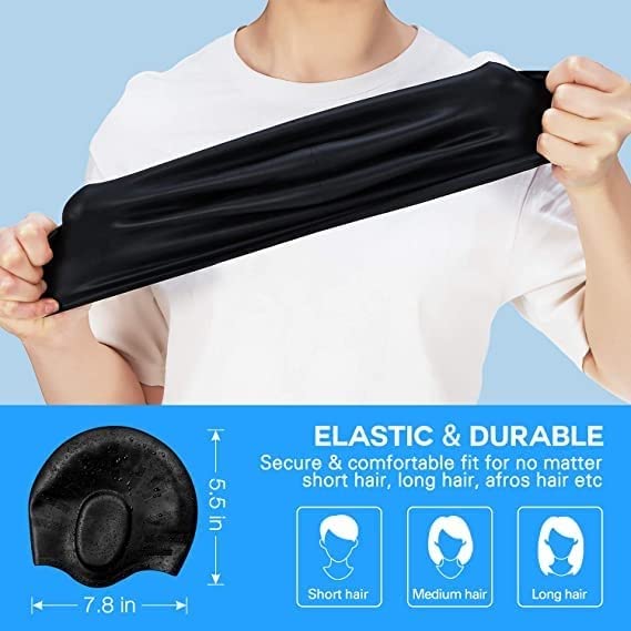 2 pcs Waterproof Silicone Swimming Caps