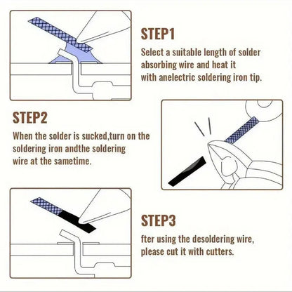 2.0mm 1.5M Desoldering Braid Solder Remover 1 Pc