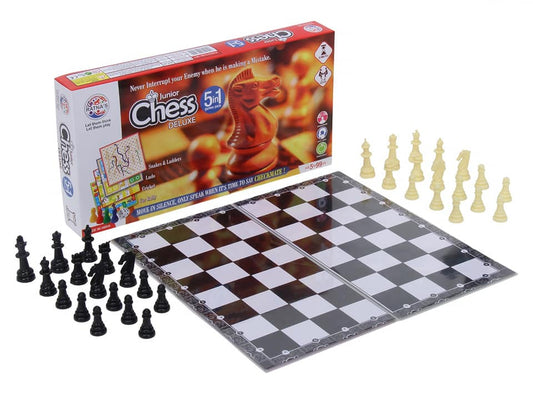 5 in 1 Chess Junior Deluxe Board Game for Kids