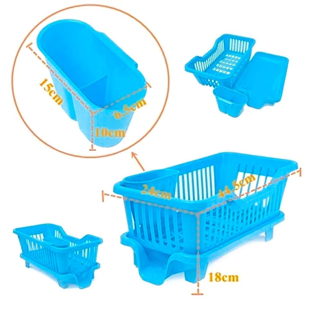 3 in 1 Plastic Kitchen Sink Dish Rack Drainer