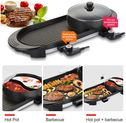 Electric Grill with hot pot