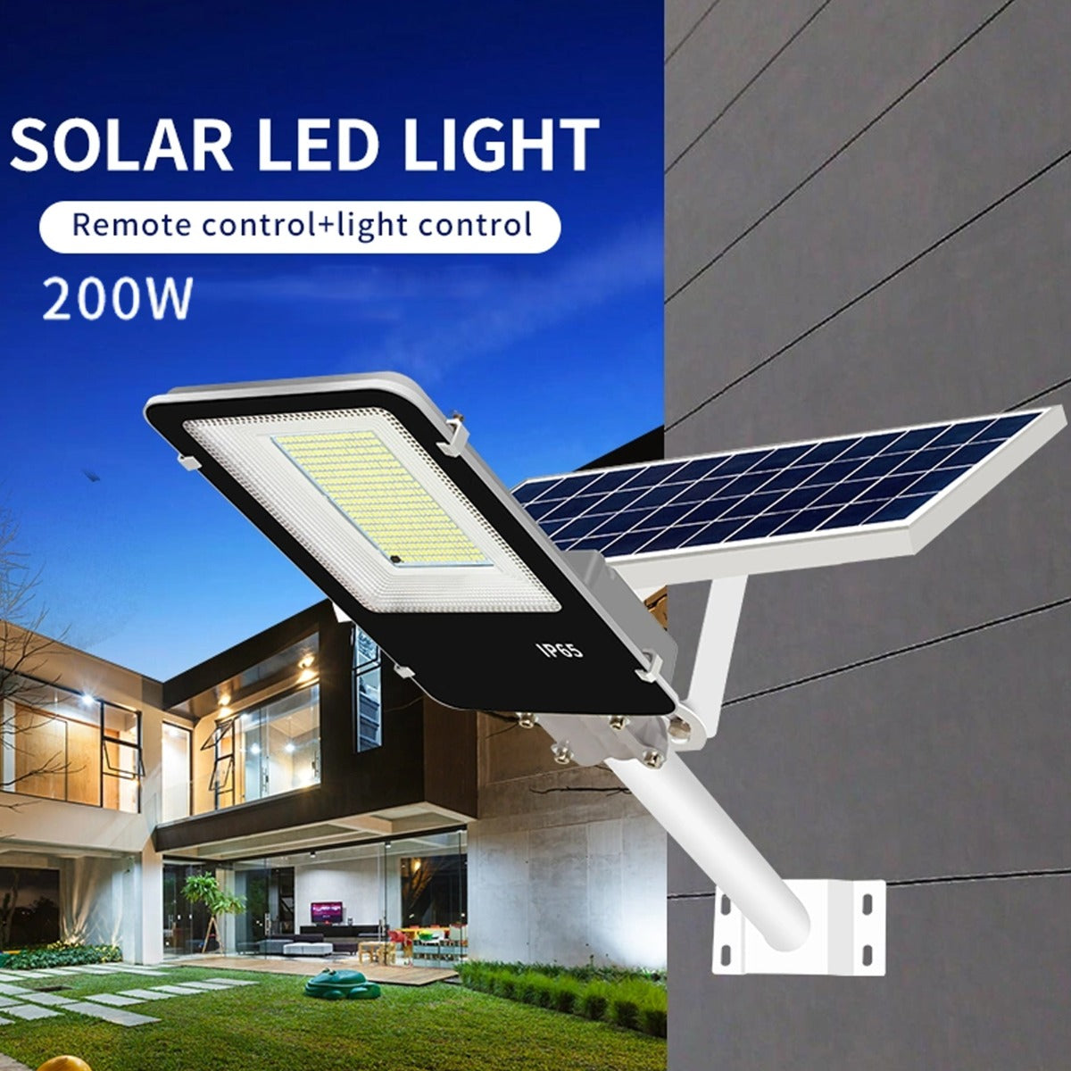 Solar Street LED Light W/ Remote 200W
