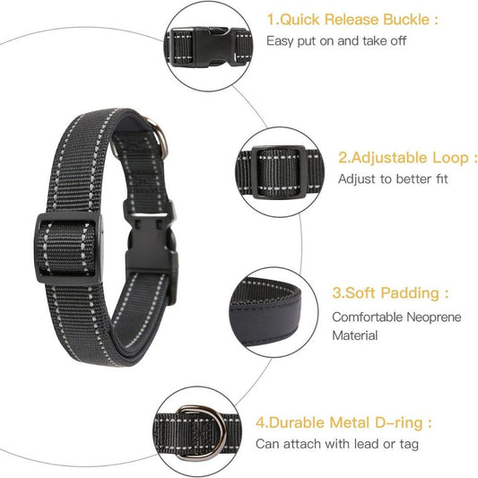 Pet Collar -Black-Large