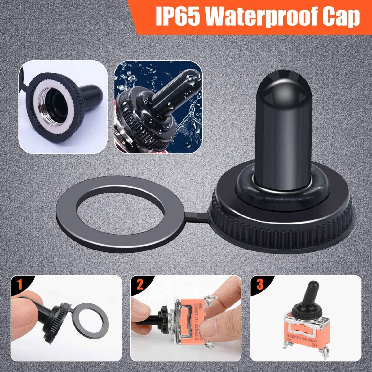 5 PCS Toggle Switch 12V ON OFF ON Car Flick Dash