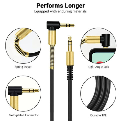 3.5mm AUX Cable Car Audio Stereo Headphone Jack Cord