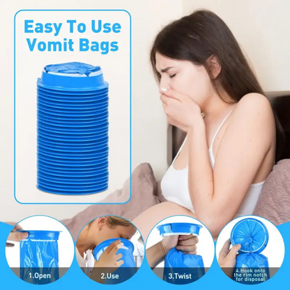 Vomit Bag 33.81oz Vomit Bag Leak Proof Medical Grade Portable Disposable Barf Bag